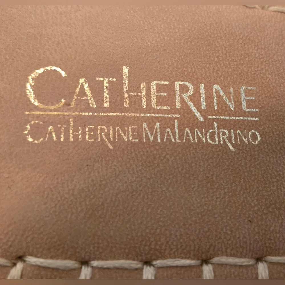 Catherine Malandrino Tan‎ Faux Suede Espadrille Wedge Sandals - Size 11